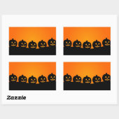 Happy Pumpkin Face Rectangle Stickers (Blatt)