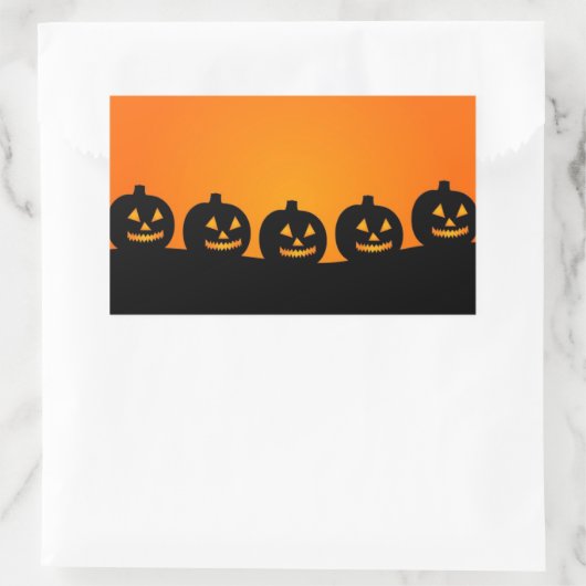 Happy Pumpkin Face Rectangle Stickers (Tasche)