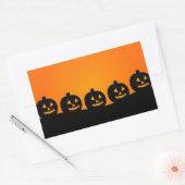 Happy Pumpkin Face Rectangle Stickers (Umschlag)
