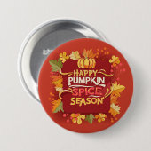 Happy Pumpkin Gewürzsaison Button (Vorne & Hinten)