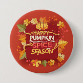 Happy Pumpkin Gewürzsaison Button (Vorderseite)