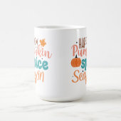 Happy Pumpkin Gewürzsaison Falltypografie Kaffeetasse (Mittel)