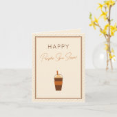 Happy Pumpkin Gewürzsaison Funny Fall Karte (Gelbe Blume)