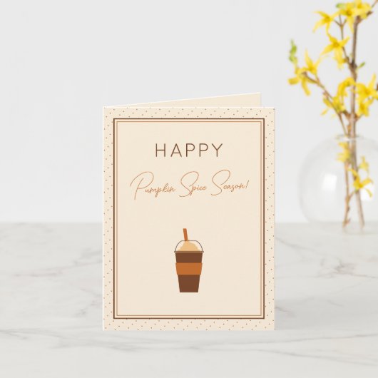 Happy Pumpkin Gewürzsaison Funny Fall Karte (Gelbe Blume)