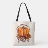 Happy Pumpkin Gewürzsaison - Gemütliche Herbstwoch Tasche (Rückseite)