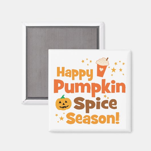 Happy Pumpkin Gewürzsaison Magnet (Vorderseite/Rückseite)