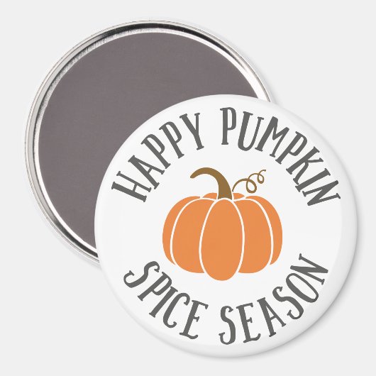Happy Pumpkin Gewürzsaison Magnet (Vorderseite/Rückseite)