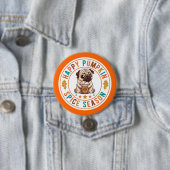 Happy Pumpkin Gewürzsaison Mops Button (Beispiel)