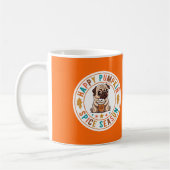 Happy Pumpkin Gewürzsaison Mops Kaffeetasse (Links)