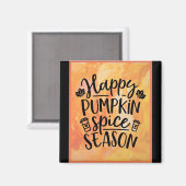 Happy Pumpkin Gewürzsaison Niedlicher Fall Magnet (Vorderseite/Rückseite)