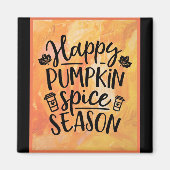 Happy Pumpkin Gewürzsaison Niedlicher Fall Magnet (Vorne)