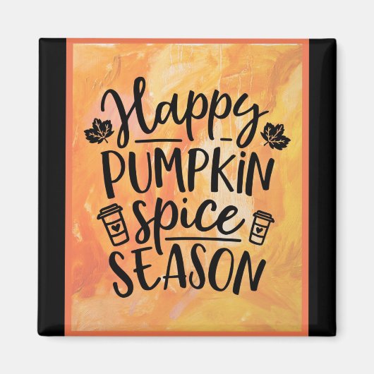 Happy Pumpkin Gewürzsaison Niedlicher Fall Magnet (Vorne)