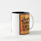 Happy Pumpkin Gewürzsaison Niedlicher Fall Zweifarbige Tasse (VorderseiteRechts)