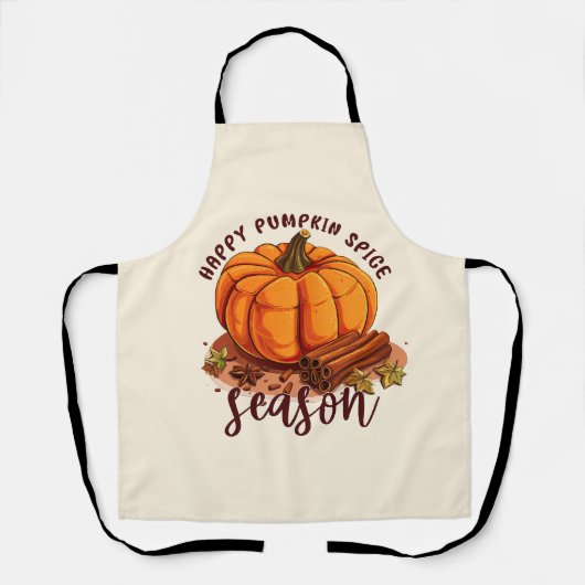 Happy Pumpkin Gewürzsaison Schürze (Vorderseite)