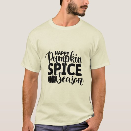 Happy Pumpkin Gewürzsaison T-Shirt (Vorderseite)