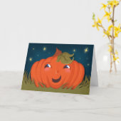 Happy Pumpkin Halloween Card Karte (Gelbe Blume)