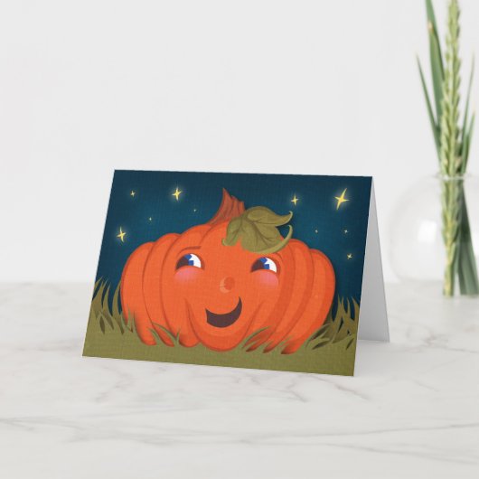 Happy Pumpkin Halloween Card Karte (Vorderseite)