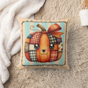 Happy Pumpkin Patchwork Quilt Herbst - Gemütliche  Kissen