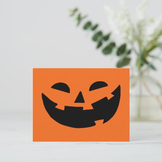 Happy Pumpkin Postkarte (Stehend Vorderseite)