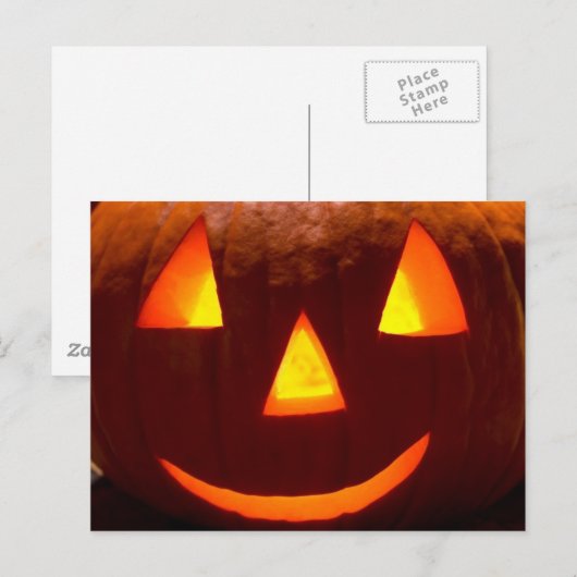 Happy Pumpkin Postkarte (Vorne/Hinten)