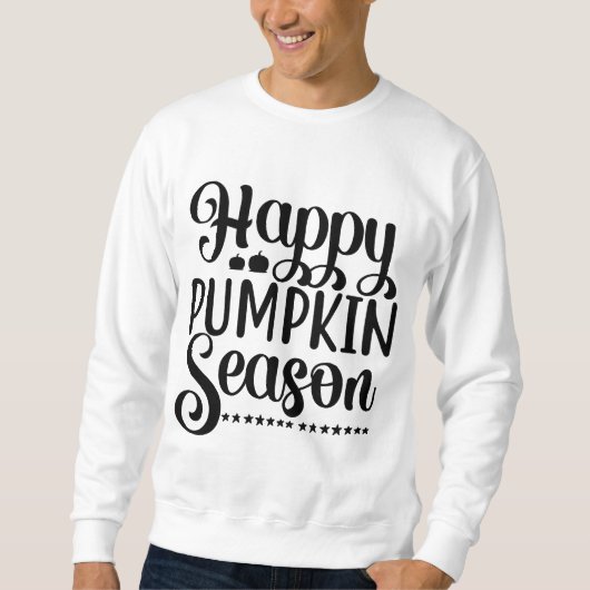 Happy Pumpkin Saison mit Herbstlauben Kürbis Sweatshirt (Vorderseite)