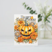 Happy Pumpkin Season Postkarte (Stehend Vorderseite)