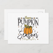 Happy Pumpkin season Postkarte (Vorne/Hinten)
