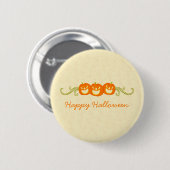 Happy Pumpkin Wirbel Halloween Button (Vorne & Hinten)