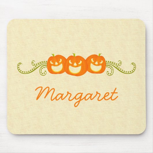 Happy Pumpkin Wirbel Halloween Mousepad (Vorne)
