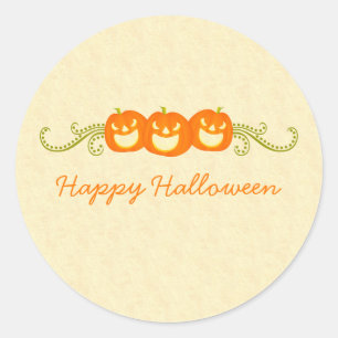 Happy Pumpkin Wirbel Halloween Stickers