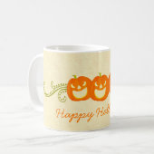 Happy Pumpkin Wirbel Halloween Tasse (Vorderseite Links)