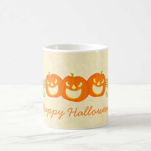 Happy Pumpkin Wirbel Halloween Tasse (Mittel)