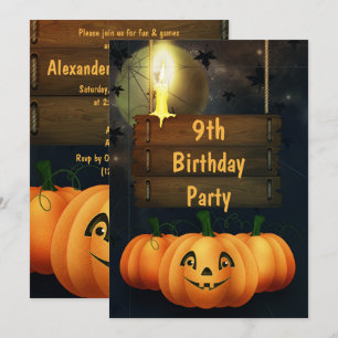 Happy Pumpkins 9th Birthday Party Einladung