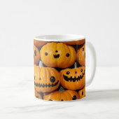 Happy Pumpkins Halloween Herbssaison Kaffeetasse (VorderseiteRechts)