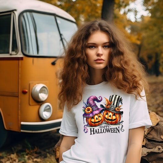 Happy Pumpkins in Hats T-Shirt