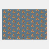 Happy Pumpkins mit Kerzen Geschenkpapier Set (Vorderseite 3)