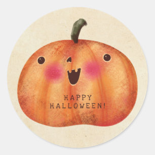 Happy Pumpkins - Niedliches Halloween Runder Aufkleber