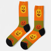 Happy Pumpkins Socken (Linkes Detail)