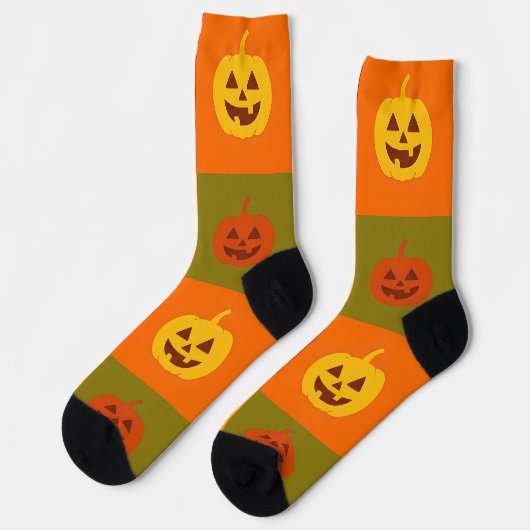 Happy Pumpkins Socken (Linkes Detail)