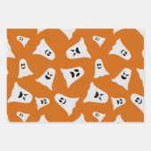Happy Pumpkins und Halloween-Geist Geschenkpapier Set (Vorderseite 2)