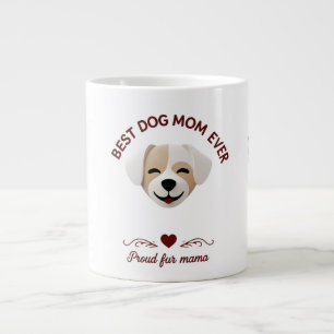 Happy Pup Design für Proud Fur Mama Geschenk Jumbo-Tasse