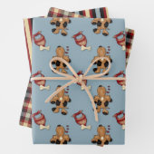 Happy Pup Doggie Liebe Wrapping Paper Geschenkpapier Set (Beispiel)