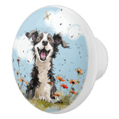 Happy Pup Keramikknauf (Rechts)