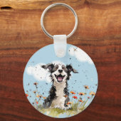 Happy Pup Schlüsselanhänger (Rückseite)