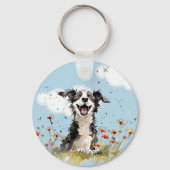 Happy Pup Schlüsselanhänger (Rückseite)