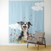 Happy Pup Wandteppich (Beispiel)