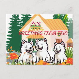 Happy Puppies Garden Party Postkarte