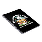 Happy Puppies Rolling in May - Kawaii Hund Kunst Notizblock (Rechte Seite)