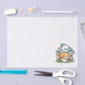 Happy Puppies Rolling in May - Kawaii Hund Kunst Seidenpapier (Handwerk)