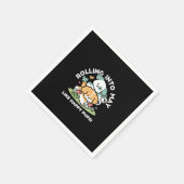 Happy Puppies Rolling in May - Kawaii Hund Kunst Serviette (Ecke)